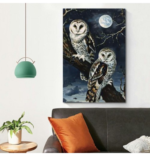 Snowy Owl Wall Art Famous Paintings Posters Retro Bird Poster Framed Artwork For Home Walls Pictures For Living Room Decor