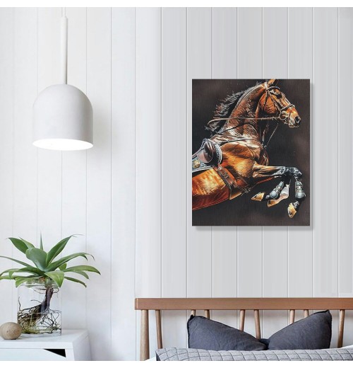 Horse Canvas Wall Art Black Wall Decor Picture Framed Canvas Wall Painting For Living Room Bedroom Office Ready To Hang