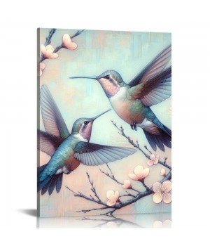 Flower Bird Canvas Wall Art Decorations for Bedroom Bathroom Framed Artwork Modern picture Ready to Hang