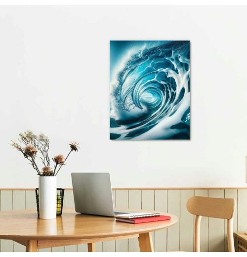 Canvas Wall Art for Living Room, Canvas Wall Art Framed Modern Hanging Wall Decor Sea Wave Pictures Poster Bathroom Bedroom Home ()