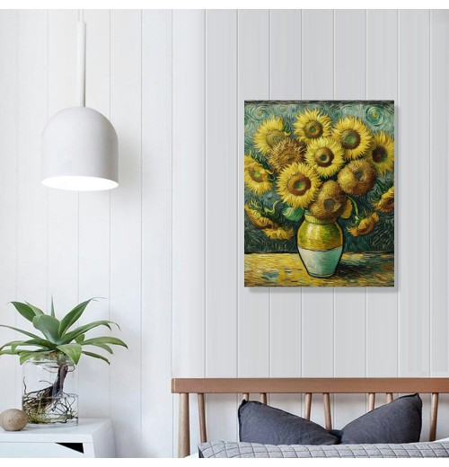 Sunflower Wall Art Canvas Print Living Room Abstract Wall Decor Hanging Pictures Bathroom Bedroom Home Office Decor