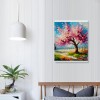 Canvas Wall Art Pink Peach Tree Canvas Print Hanging Pictures for Bathroom Bedroom Living Room Office Decor