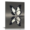 Butterfly Textured Canvas Wall Art for Living Room,Canvas Wall Art Framed Handmade Butterfly Oil Painting Modern Wall Decor Hanging Pictures Bathroom Bedroom Home Office Decor